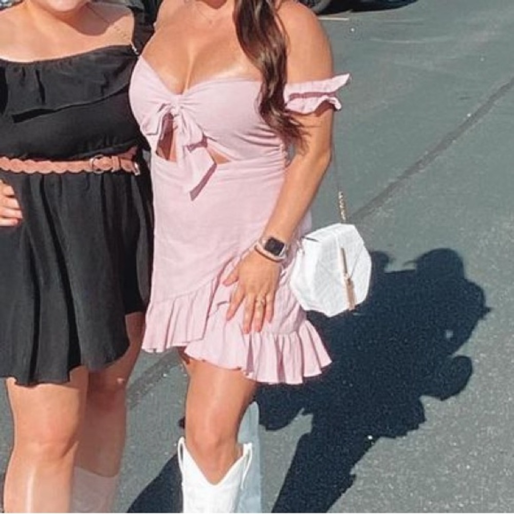 Pink Strapless Dress